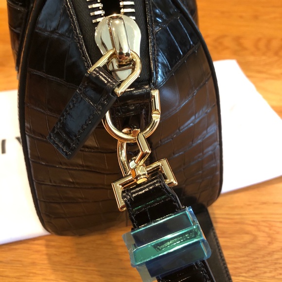Givenchy Antigona Small Croc-Embossed Satchel Bag - Picture 11 of 11